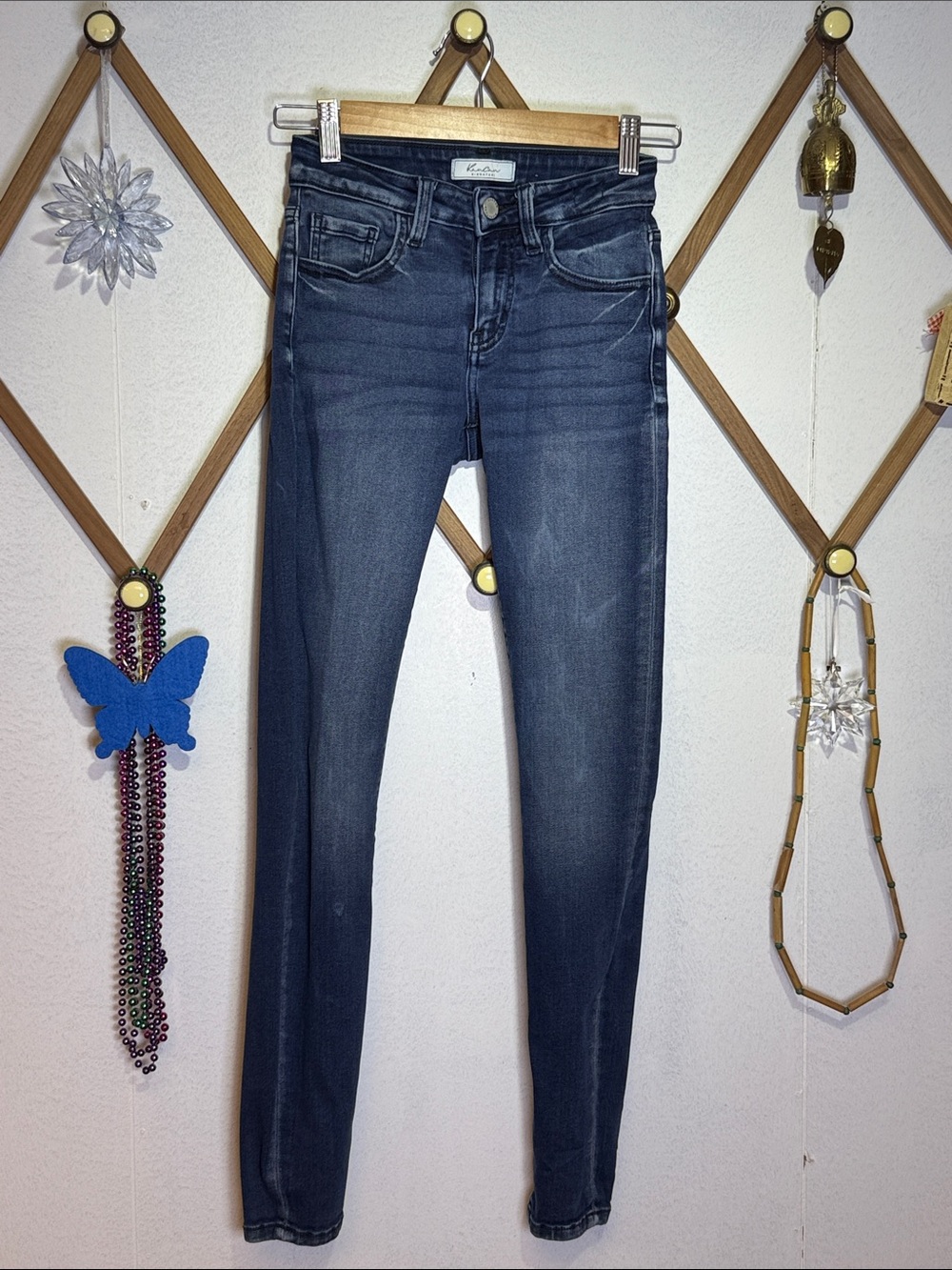 KanCan Indigo Skinny Jeans - Faded Blue Wash